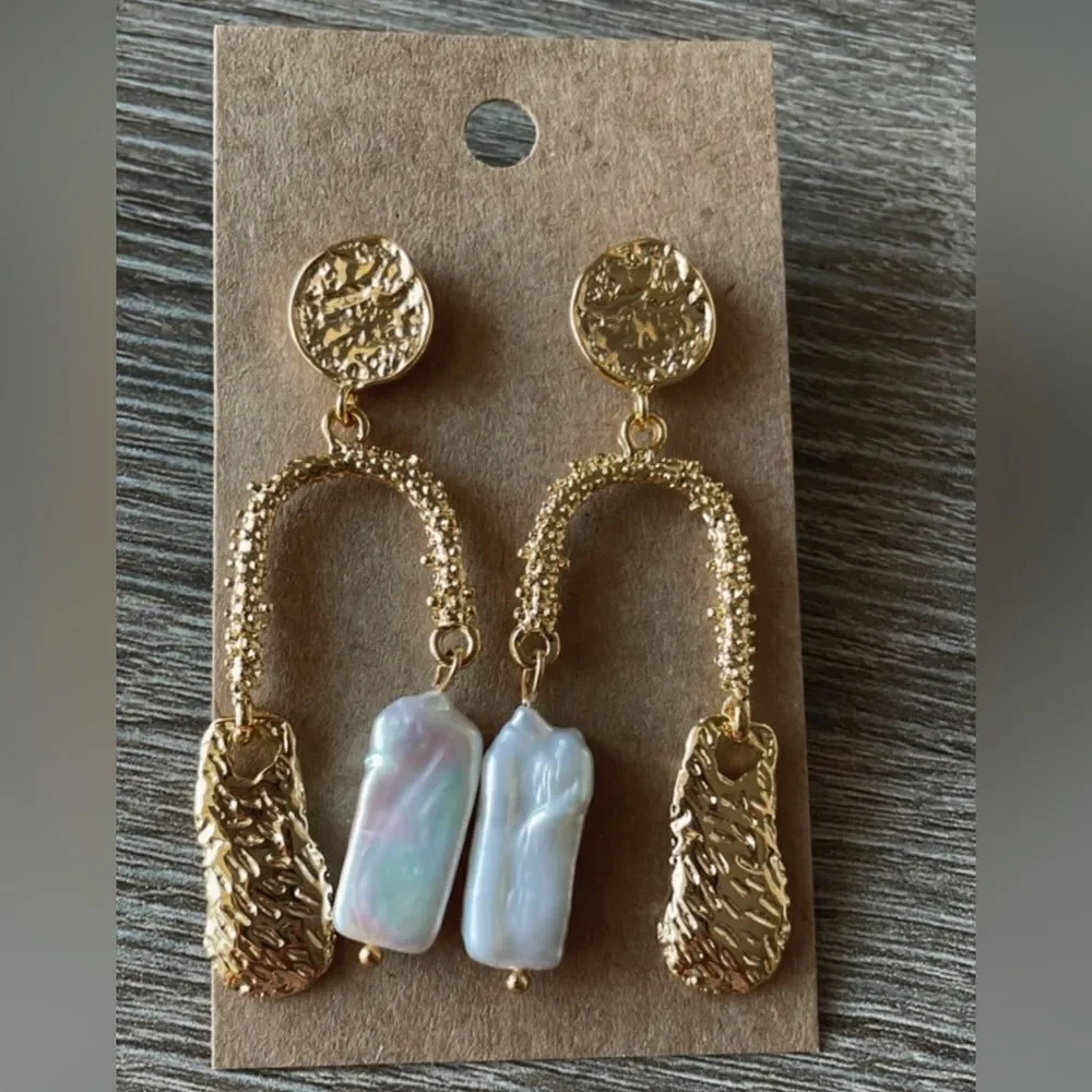 Pearl Drop earrings A307 - Picture 3 of 6